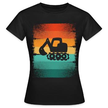 Excavatrice - T-shirt Femme - noir - Devant - AI Model Female 172 dark (172cm)