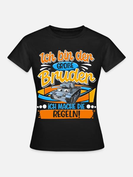 Panzer Großer Bruder - Frauen T-Shirt - Schwarz