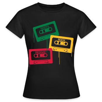 Roots, Rock, Reggae - Frauen T-Shirt - Schwarz - Vorne - AI Model Female 172 dark (172cm)