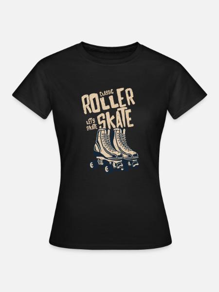 Classic Roller Skates - Frauen T-Shirt - Schwarz