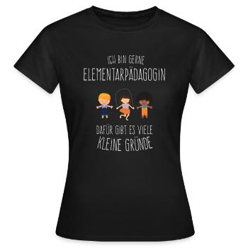Elementarpädagogin Gründe - Frauen T-Shirt - Schwarz - Vorne - AI Model Female 172 dark (172cm)