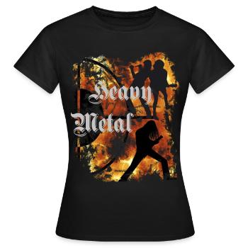 Heavy Metal,Black Metal,Musique, concert de rock, - T-shirt Femme - noir - Devant - AI Model Female 172 dark (172cm)