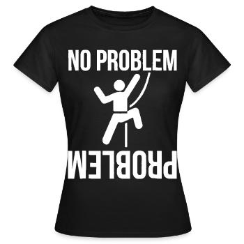 Aucun problème drôle gif d'escalade de nouveauté - T-shirt Femme - noir - Devant - AI Model Female 172 dark (172cm)