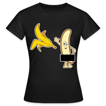 Ein freches TStück für ein freches Sie "zensierte - Frauen T-Shirt - Schwarz - Vorne - AI Model Female 172 dark (172cm)