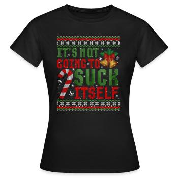 Ne pas se sucer drôle Dirty Christmas Ugl - T-shirt Femme - noir - Devant - AI Model Female 172 dark (172cm)
