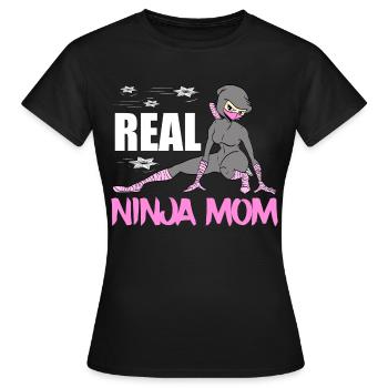 Real Ninja Mom Karate Martial Arts Fencer Ninja - T-shirt Femme - noir - Devant - AI Model Female 172 dark (172cm)