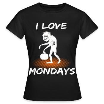J’adore le montage, la conception de montages de zombies amusants - T-shirt Femme - noir - Devant - AI Model Female 172 dark (172cm)