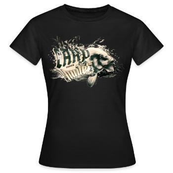 carp-hunter shadow - Frauen T-Shirt - Schwarz - Vorne - AI Model Female 172 dark (172cm)