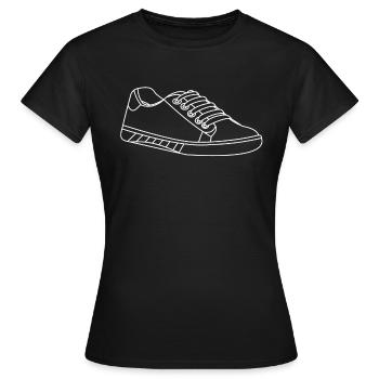 Sneaker shoe shoes - Women's T-Shirt - black - Front - AI Model Female 172 dark (172cm)