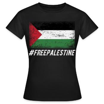 FREIER PALÄSTINA - Frauen T-Shirt - Schwarz - Vorne - AI Model Female 172 dark (172cm)