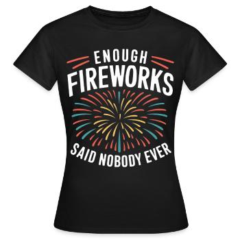 Pyrotechniker Feuerwerk Pyrotechnik - Frauen T-Shirt - Schwarz - Vorne - AI Model Female 172 dark (172cm)