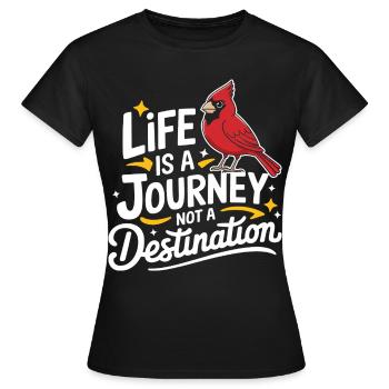 Cardinal Rouge Cardinal Vogel Rouge Cardinal - T-shirt Femme - noir - Devant - AI Model Female 172 dark (172cm)