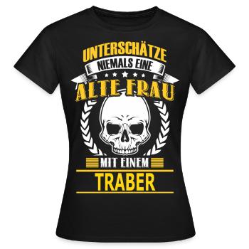 TRABER - Frauen T-Shirt - Schwarz - Vorne - AI Model Female 172 dark (172cm)