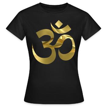 OM - T-shirt Femme - noir - Devant - AI Model Female 172 dark (172cm)