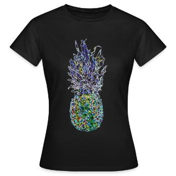 NeonAnanas - Frauen T-Shirt - Schwarz - Vorne - AI Model Female 172 dark (172cm)