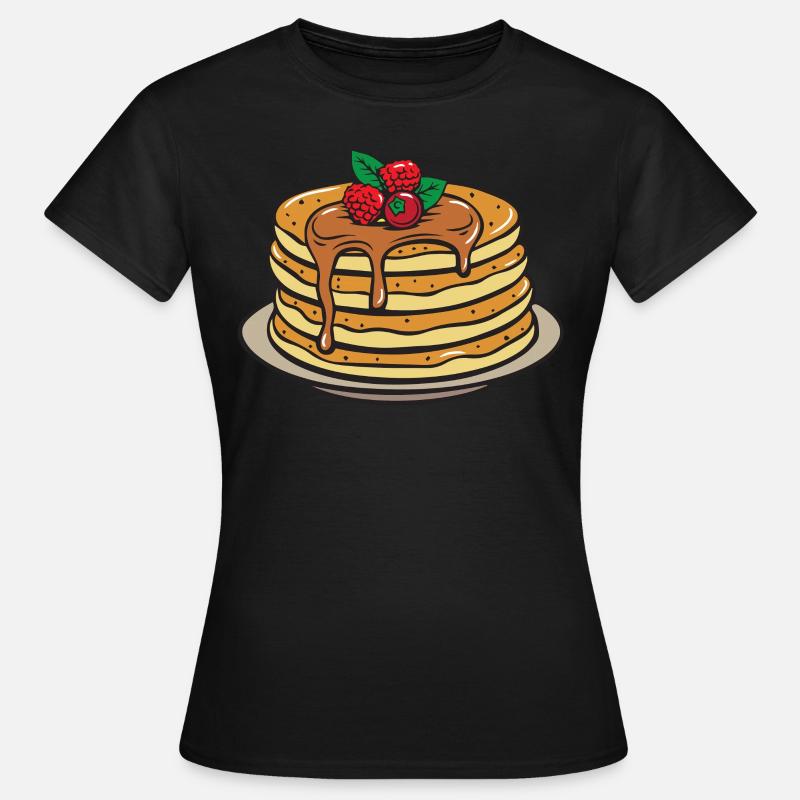 Pfannkuchen Palatschinken Eierkuchen Geschenk - Frauen T-Shirt - Schwarz