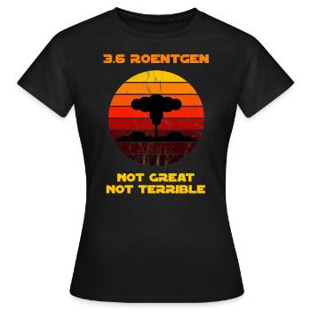 3.6. Roentgen Pas Grand Pas Terrible - T-shirt Femme - noir - Devant - AI Model Female 172 dark (172cm)