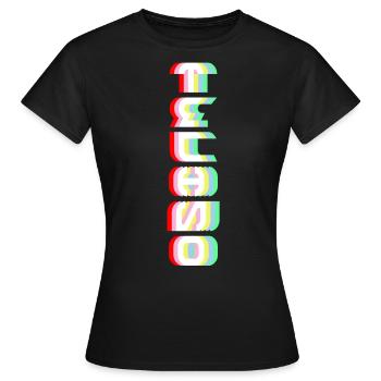 Techno - T-shirt Femme - noir - Devant - AI Model Female 172 dark (172cm)