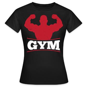 GYM - T-shirt Femme - noir - Devant - AI Model Female 172 dark (172cm)