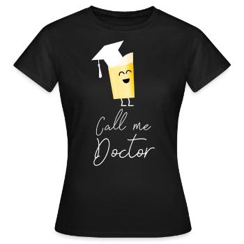 lustiges Promotion Dissertation Spruch Geschenk - Frauen T-Shirt - Schwarz - Vorne - AI Model Female 172 dark (172cm)