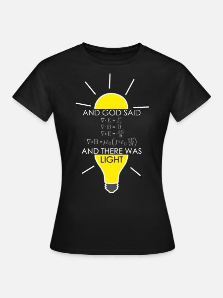 Maxwell equation funny physics shirt physicist - Women's T-Shirt - black
