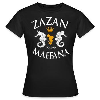 ZAZAN TCHANGA MAFFANA - T-shirt Femme - noir - Devant - AI Model Female 172 dark (172cm)