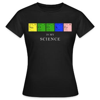 Snooker Periodensystem Shirt Snooker is my Science - Frauen T-Shirt - Schwarz - Vorne - AI Model Female 172 dark (172cm)