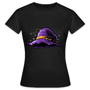 Witch hat magic hat witch wizard gift idea - Women's T-Shirt - black - Front - AI Model Female 172 dark (172cm)
