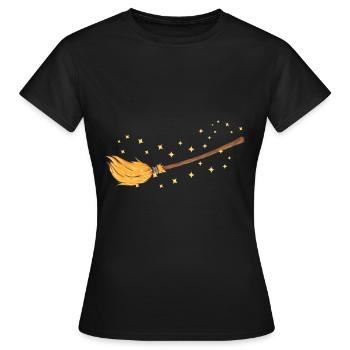 Balai balai style balai balai cadeau de carnaval - T-shirt Femme - noir - Devant - AI Model Female 172 dark (172cm)