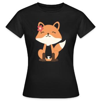 Collection Renard fille - T-shirt Femme - noir - Devant - AI Model Female 172 dark (172cm)