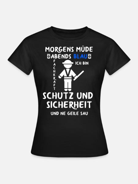 Security Türsteher Sicherheitsdienst Aufpasser - Frauen T-Shirt - Schwarz