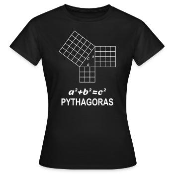 Jeu de Pythagore cadeau pour les profs de maths geek - T-shirt Femme - noir - Devant - AI Model Female 172 dark (172cm)