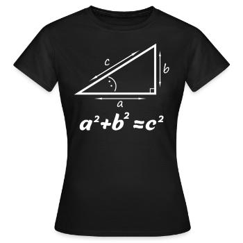 Satz des Pythagoras Geschenk für Mathe Lehrer Nerd - Frauen T-Shirt - Schwarz - Vorne - AI Model Female 172 dark (172cm)