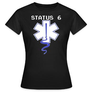 Status 6,Rescue Service,RTW NEF Emergency Medical Shirt - Women's T-Shirt - black - Front - AI Model Female 172 dark (172cm)