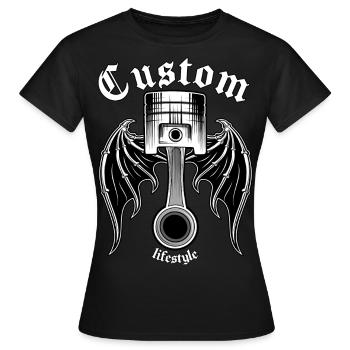 Bielle de piston de piston sur mesure - T-shirt Femme - noir - Devant - AI Model Female 172 dark (172cm)