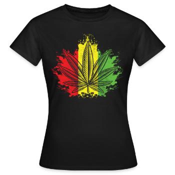 Fumer du cannabis - T-shirt Femme - noir - Devant - AI Model Female 172 dark (172cm)