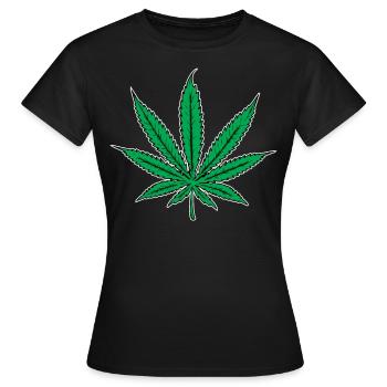 marijuana - Women's T-Shirt - black - Front - AI Model Female 172 dark (172cm)