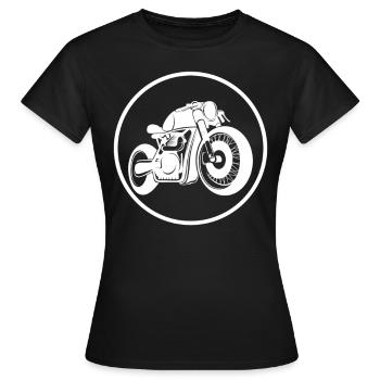 cafe racer - Frauen T-Shirt - Schwarz - Vorne - AI Model Female 172 dark (172cm)