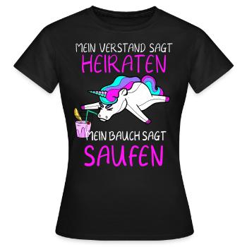 Bachelorette party - Women's T-Shirt - black - Front - AI Model Female 172 dark (172cm)