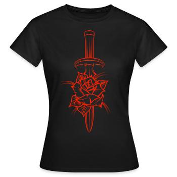 tattoo dolch - Frauen T-Shirt - Schwarz - Vorne - AI Model Female 172 dark (172cm)