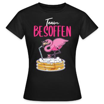 Damen Saufen Sprüche Lustig Alkohol Partyoutfit - Frauen T-Shirt - Schwarz - Vorne - AI Model Female 172 dark (172cm)