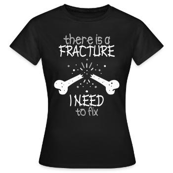 orthopedic surgeon fractures - Women's T-Shirt - black - Front - AI Model Female 172 dark (172cm)