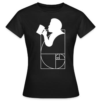 Goldener Schnitt Biertrinker Lustig Geometrie - Frauen T-Shirt - Schwarz - Vorne - AI Model Female 172 dark (172cm)