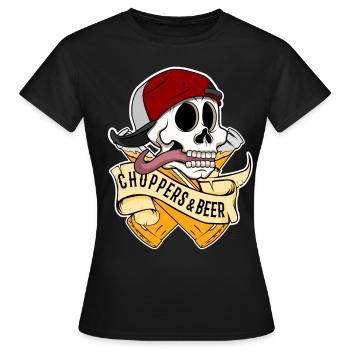 Choppers and Beer - Women's T-Shirt - black - Front - AI Model Female 172 dark (172cm)