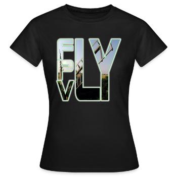 Fly FPV - T-shirt Femme - noir - Devant - AI Model Female 172 dark (172cm)