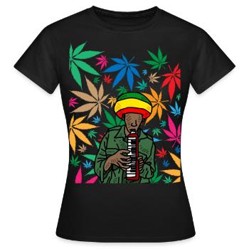 Reggae Music color - Women's T-Shirt - black - Front - AI Model Female 172 dark (172cm)