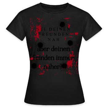 Friends enemies - Women's T-Shirt - black - Front - AI Model Female 172 dark (172cm)