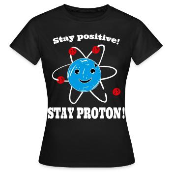 Proton de pensée positive - T-shirt Femme - noir - Devant - AI Model Female 172 dark (172cm)