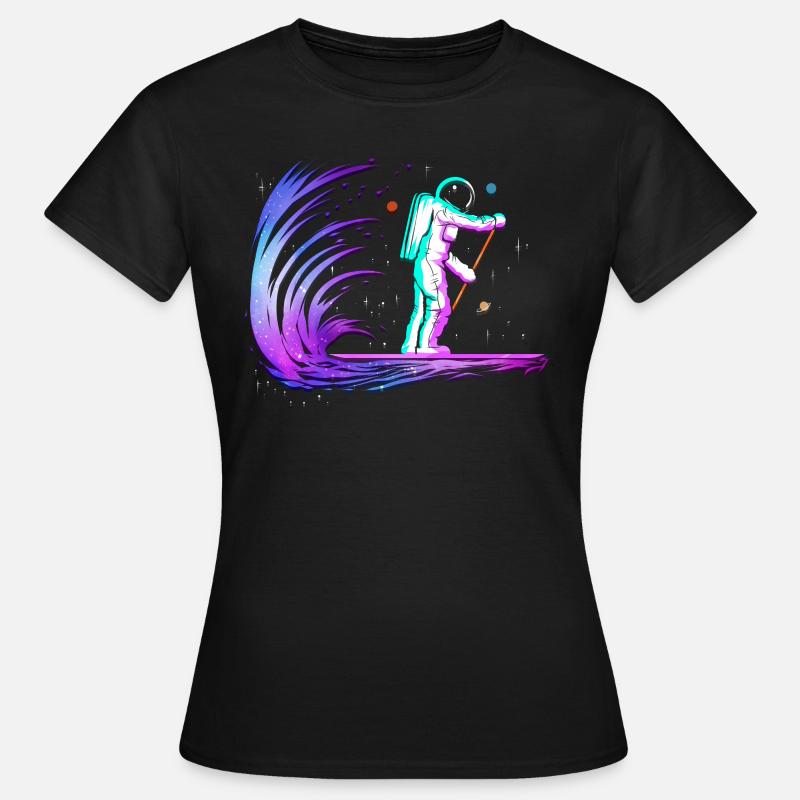 Stand Up Paddle Astronaut Space - Conception de SUP - T-shirt Femme - noir