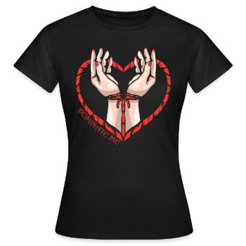 BDSM - Sexy Dominate Me Restraints Design Gift - Women's T-Shirt - black - Front - AI Model Female 172 dark (172cm)